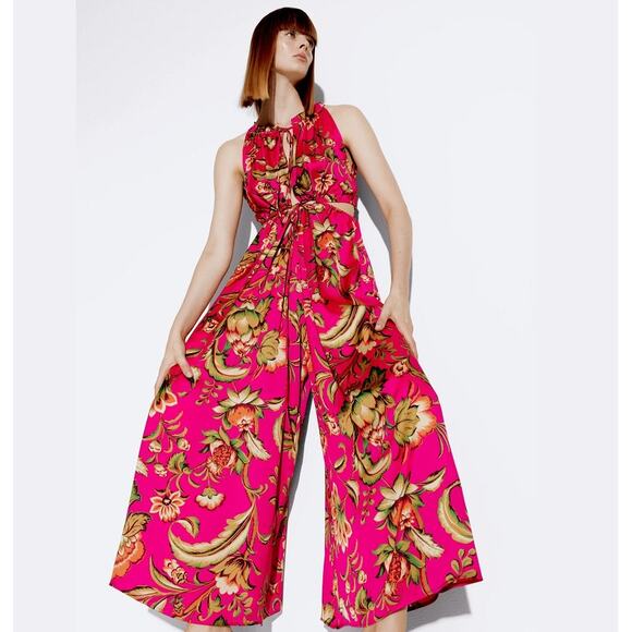 ZARA BLOGGER FAVE!!! Flowy Jumpsuit NWT LAST ONE!!! - Picture 1 of 16